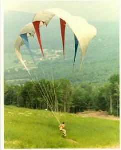 Premier décollage en parachute de pente à Mieussy