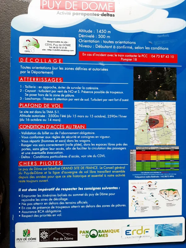Panneau information Puy de Dôme