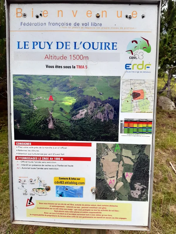 Panneau information Puy d'Ouire